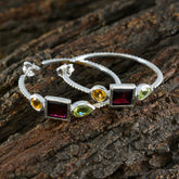 Hina Multicolor Gemstone Stud Earrings for Everyday Glam